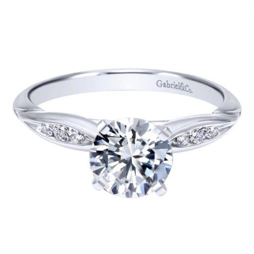 Gabriel & Co. “Contemporary Collection” 6 Stone Channel Set Diamond Engagement Ring