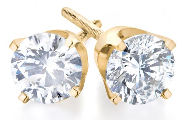 14K White Gold Diamond Earring Studs ||| TDW: Approx: 1.00ct ||| |||