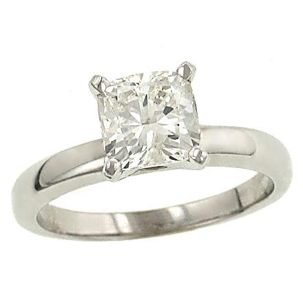 14K White Gold Cushion Cut Diamond Solitaire Ring – 1.51 ct (G–H / SI1, EGL USA Certified)