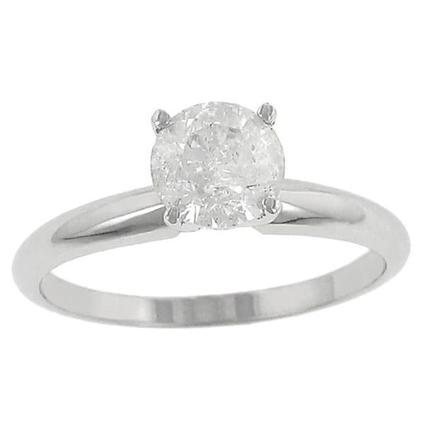 4-Prong Round Solitaire Diamond Engagement Ring – 0.98 ct (G–H Color, I1–I2 Clarity)