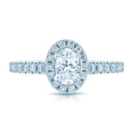 Diamond Engagement Ring in 14K White Gold with 0.22 ct Total Diamond Weight for a Round Center Stone (Center Stone Not Included)