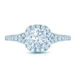 Diamond Engagement Ring in 14K White Gold with 0.34 ct Total Diamond Weight for a Round Center Stone (Center Stone Not Included)