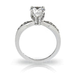 Solitaire Diamond Engagement Ring in 18K White Gold (Platinum Available by Request)