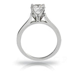 Diamond Engagement Ring in 18K White Gold (Platinum Available by Request)