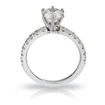 Pavé Diamond Engagement Ring in 18K White Gold with 0.42 ct Total Diamond Weight (Platinum Available by Request)