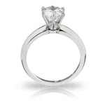 Six Prong Diamond Engagement Ring in 18K White Gold (Platinum Available by Request)
