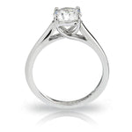 Diamond Engagement Ring in 18K White Gold (Platinum Available by Request)
