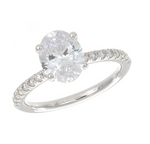 18-Stone Round Pavé Set Diamond Engagement Ring – 0.25 ct Total Weight (Center Stone Not Included)