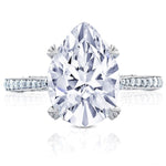 Sterling Silver 3/4-Way Pavé Ring with 0.54 ct CZ Accents – Center Stone Not Included