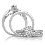 Pavé Diamond Engagement Ring in 18K White Gold with 0.27 ct Total Diamond Weight