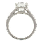 Pavé Diamond Engagement Ring with Milgrain in Platinum with 0.19 ct Total Diamond Weight