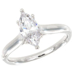 6-Prong Cathedral Polished Solitaire Engagement Ring for 1.50ct Marquise Center (Center stone not included) ||| |||