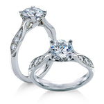 18k White Gold Pave Diamond Engagement Ring (Center Stone not included) Diamond .04cttw ||| 149907 ||| |||