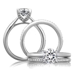 18k White Gold Pave Diamond Engagement Ring (Center Stone and Band Not Included) Diamond .05cttw ||| 138409 ||| |||