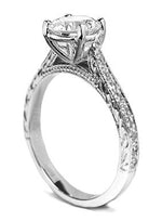 18k White Gold Pave Diamond Engagement Ring Diamond .22cttw (center stone not included) ||| 147532 ||| |||