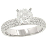 14k White Gold Pave Diamond Engagement Ring (center stone NOT included) Diamond .49cttw ||| 121929 ||| ||| |||