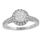 14k White Gold Halo Style Diamond Engagement Ring (center stone NOT included) Diamond .53cttw ||| 148967 ||| |||
