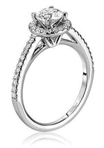 14k White Gold Halo Style Pave Diamond Engagement Ring (Center Stone Not Included) Diamond .29cttw ||| 148608 |||