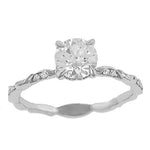Platinum Pave Diamond Engagement Ring Diamond .11cttw (Center Stone Not Included) ||| 148442