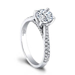 14k White Gold Pave Diamond Engagement Ring (Center Stone Not Included) Diamond .28cttw ||| 146055 |||
