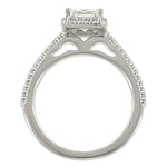 18k White Gold Diamond Square Halo Style Diamond .24cttw (Center Stone Not Included) ||| 137768