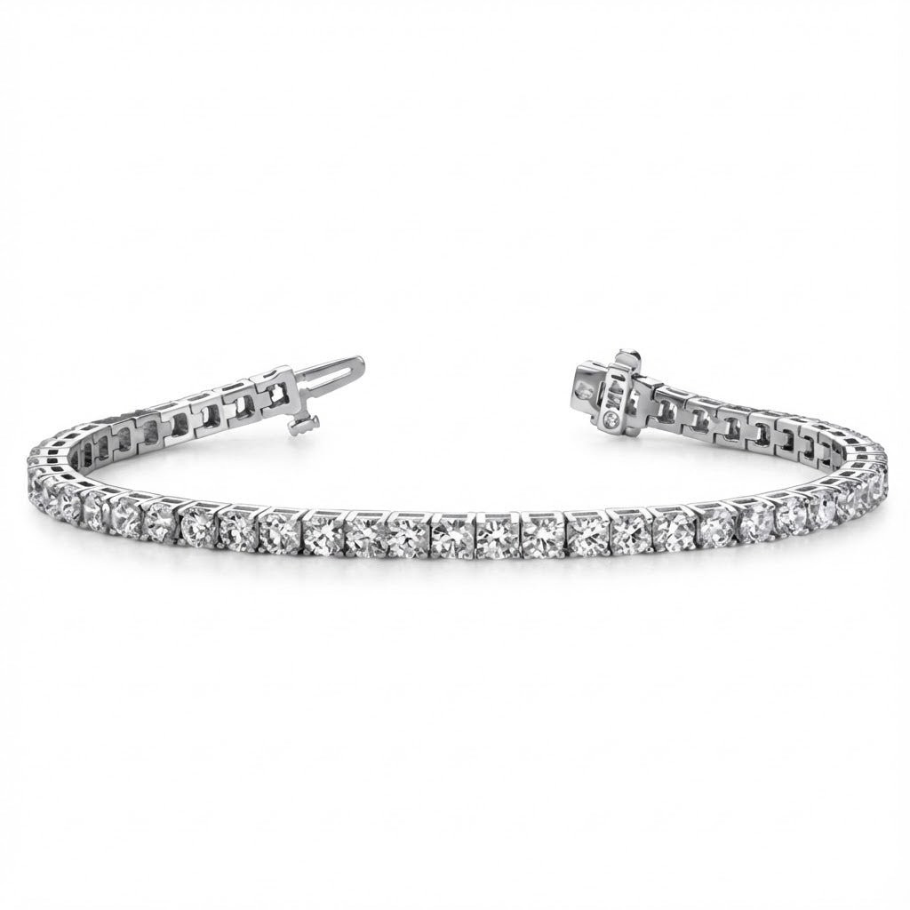 14K White Gold Diamond Tennis Bracelet 2.15cttw