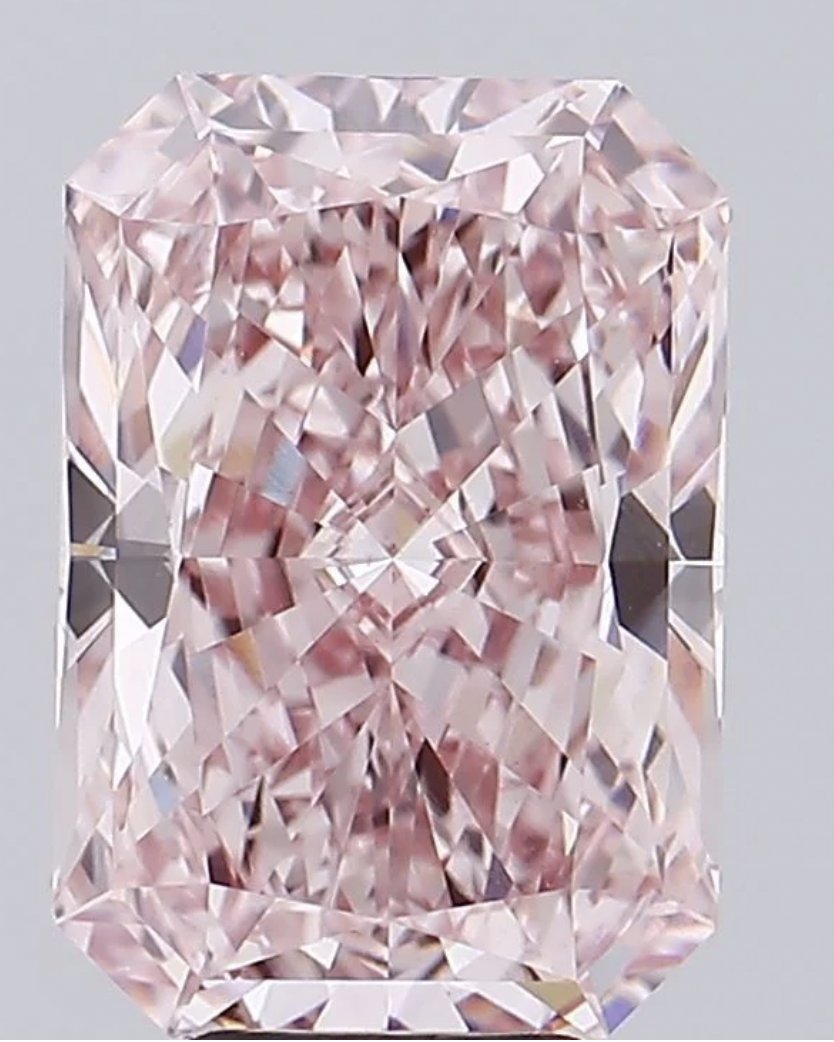 0.70 CT Fancy Intense Pink Radiant Cut Lab Grown Loose Diamond – IGI Certified