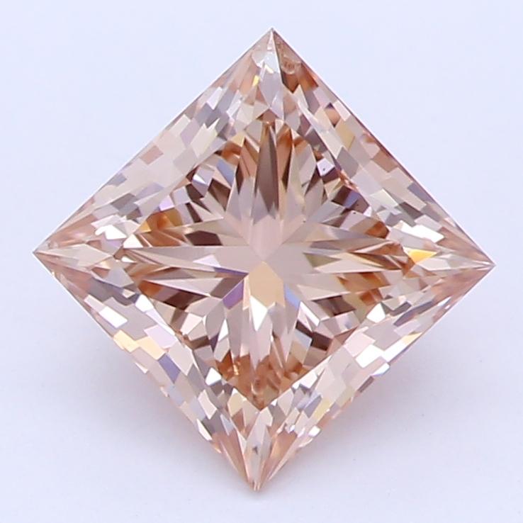 0.96 CT Fancy Brown Pink Princess Cut Lab Grown Diamond – SI2 Clarity
