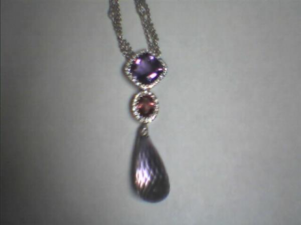 Amethyst &  ||| pink tourmaline pendent ||| D: .70 ||| 1: 2.25 ||| 3: 19.25