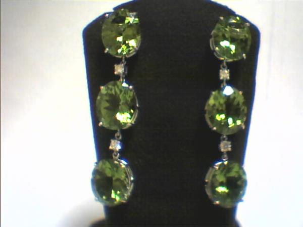 Peridot and Diamond Earrings