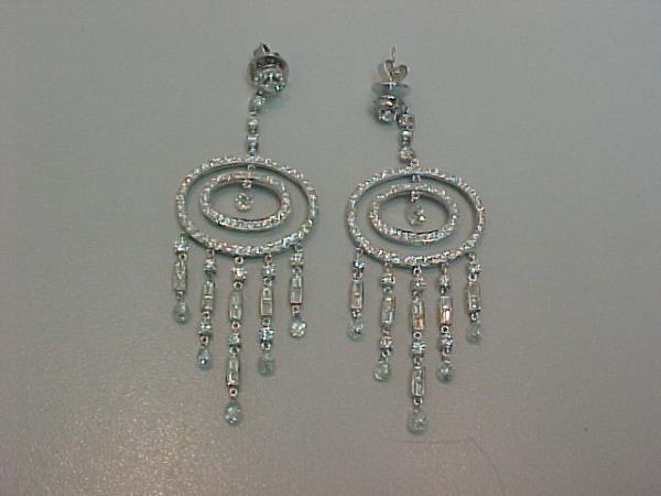 Briolette Diamond Earrings in Platinum 10.61cttw