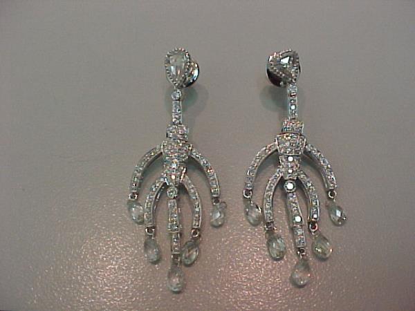 Briolette Diamond Earring ||| Diamond: 8.50