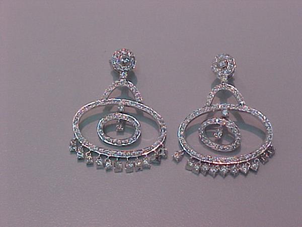 Diamond Earrings in Platinum 3.80cttw
