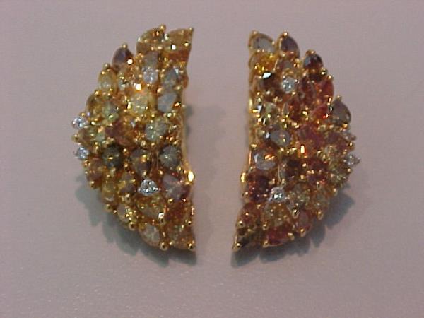 Fancy Diamond Earrings in Platinum