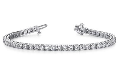 14K White Gold Diamond Tennis Bracelet Approx. 3.75cttw