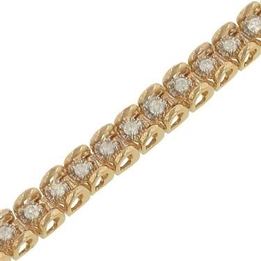 Illusion Set Round Diamond Tennis Bracelet 0.98cttw