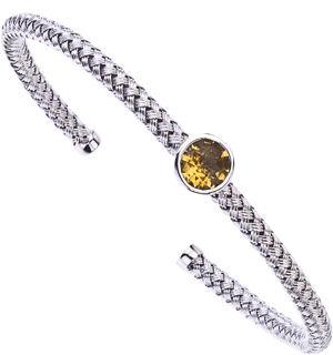 Sterling Silver ''Candy Collection'' Citrine Buff Bangle ||| 154847 |||
