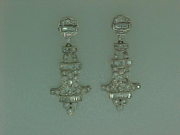 Platinum Diamond Earring ||| 2.36 cttw Diamonds Rd and Bug