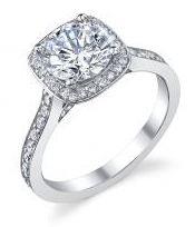 Ladies 14K White Gold Cushion Halo Pavé Diamond Engagement Ring – 1.93 ct Total Weight (F / VS2, EGL Certified)