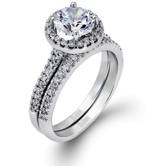 “Pure Collection” 14K White Gold Zeghani Matching Diamond Band .15cttw