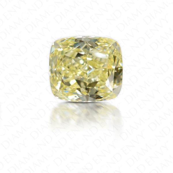 0.54ct Cushion Cut Diamond ||| Color: Fancy Light yellow ||| Clarity: SI2 ||| Measurements: 4.75 x 4.40 x 2.90mm ||| GIA Cert: 5161105600 |||  ||| 