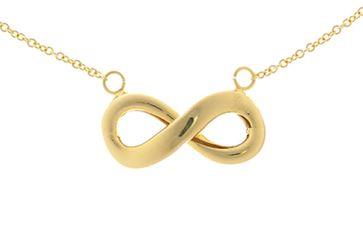 14K Yellow Gold Infinity Symbol Necklace for Ladies
