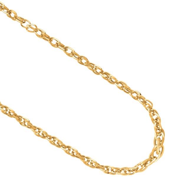 Ladies 18'' Polished Interlocking Oval Link Necklace – 5.30g