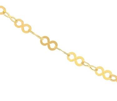 Ladies 18" Shiny Infinity Fashion Link Chain – 1.90g