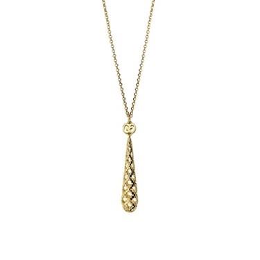 "Gucci" Diamantissima Tapered Pendant Necklace on Cable Link Chain