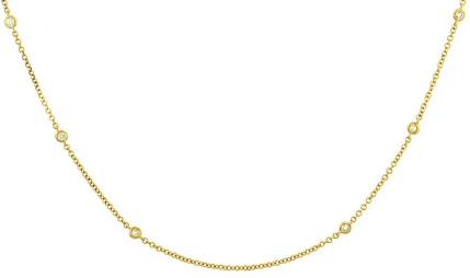 Ladies '16 Cable Channel  ||| W/6 RD Bezel Set Diamonds 0.12ct ||| 18KY ||| 97411