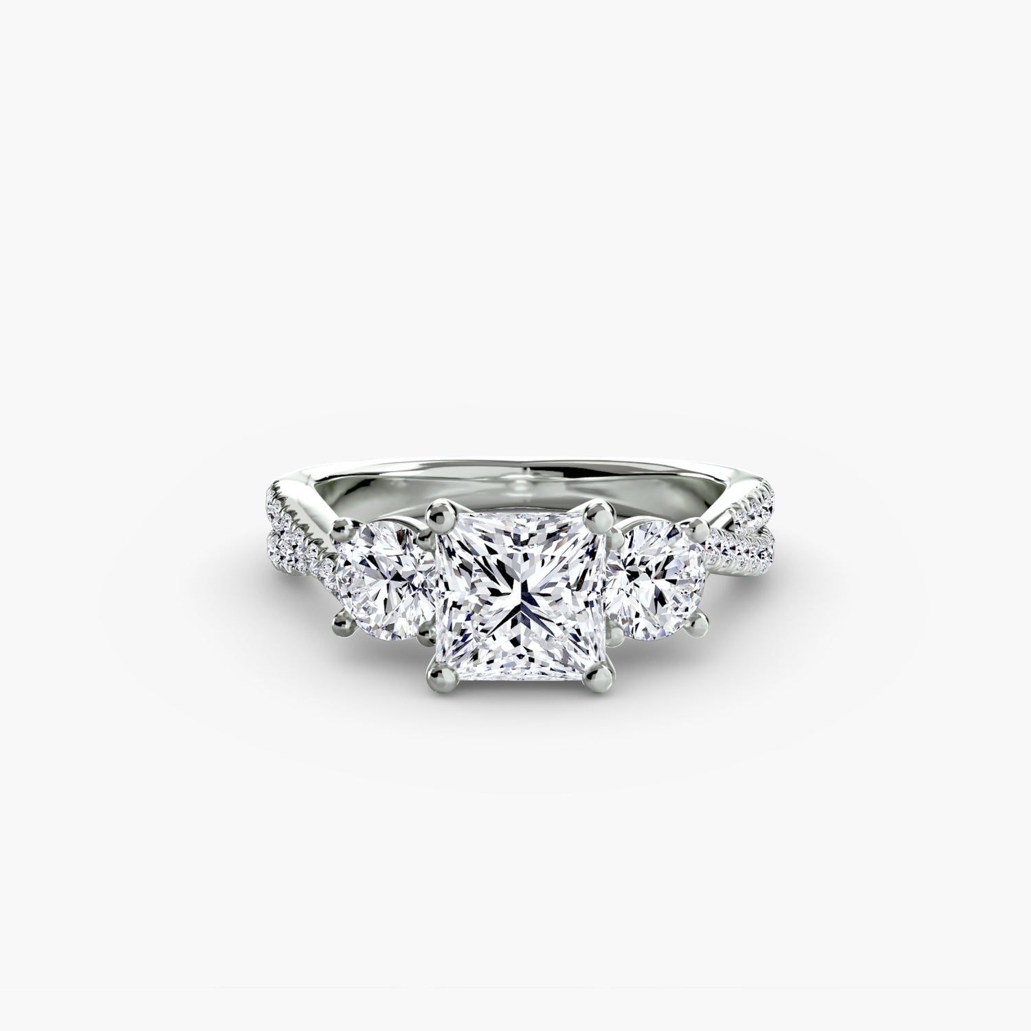 Three-Stone with Pavé Band 2