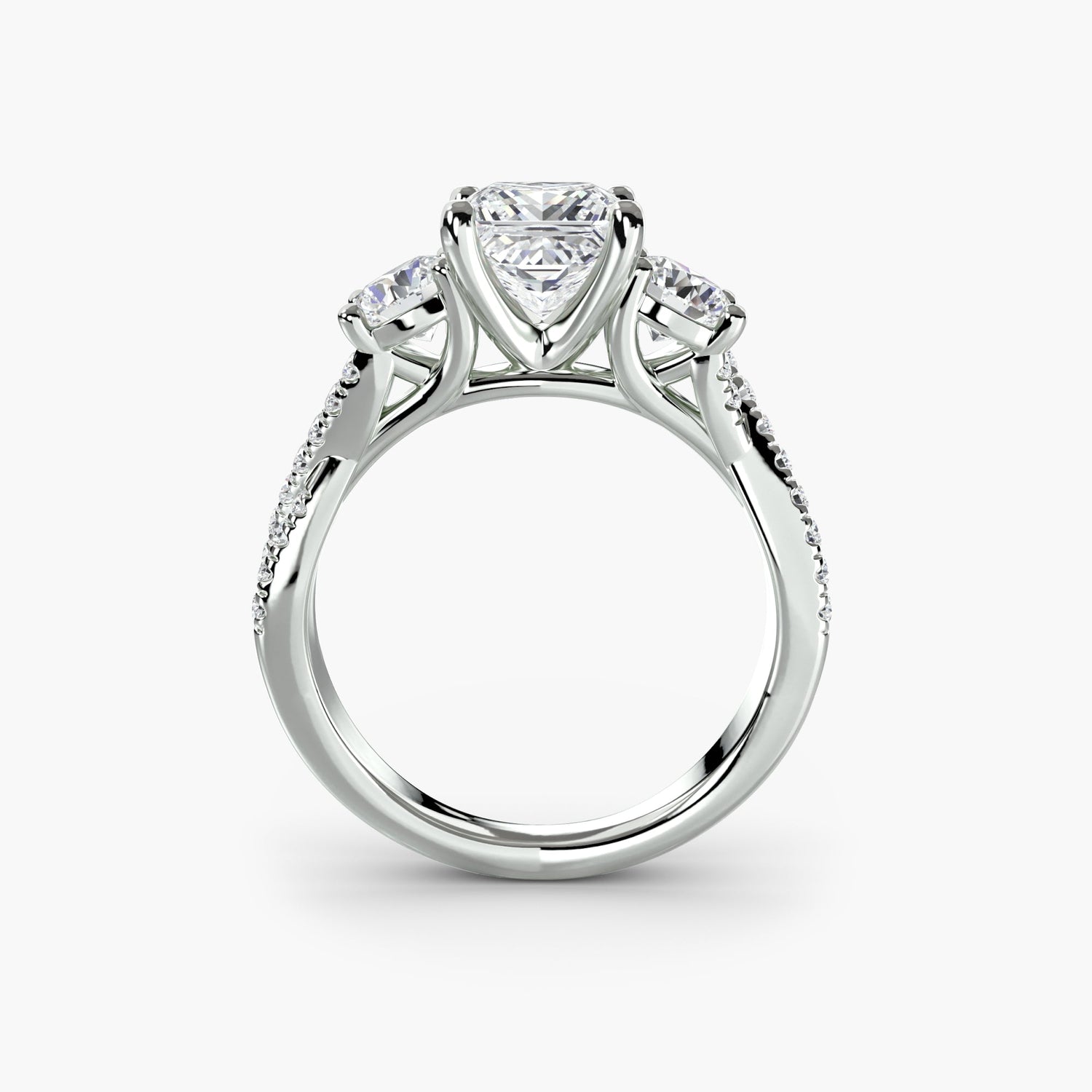 Three-Stone with Pavé Band 2
