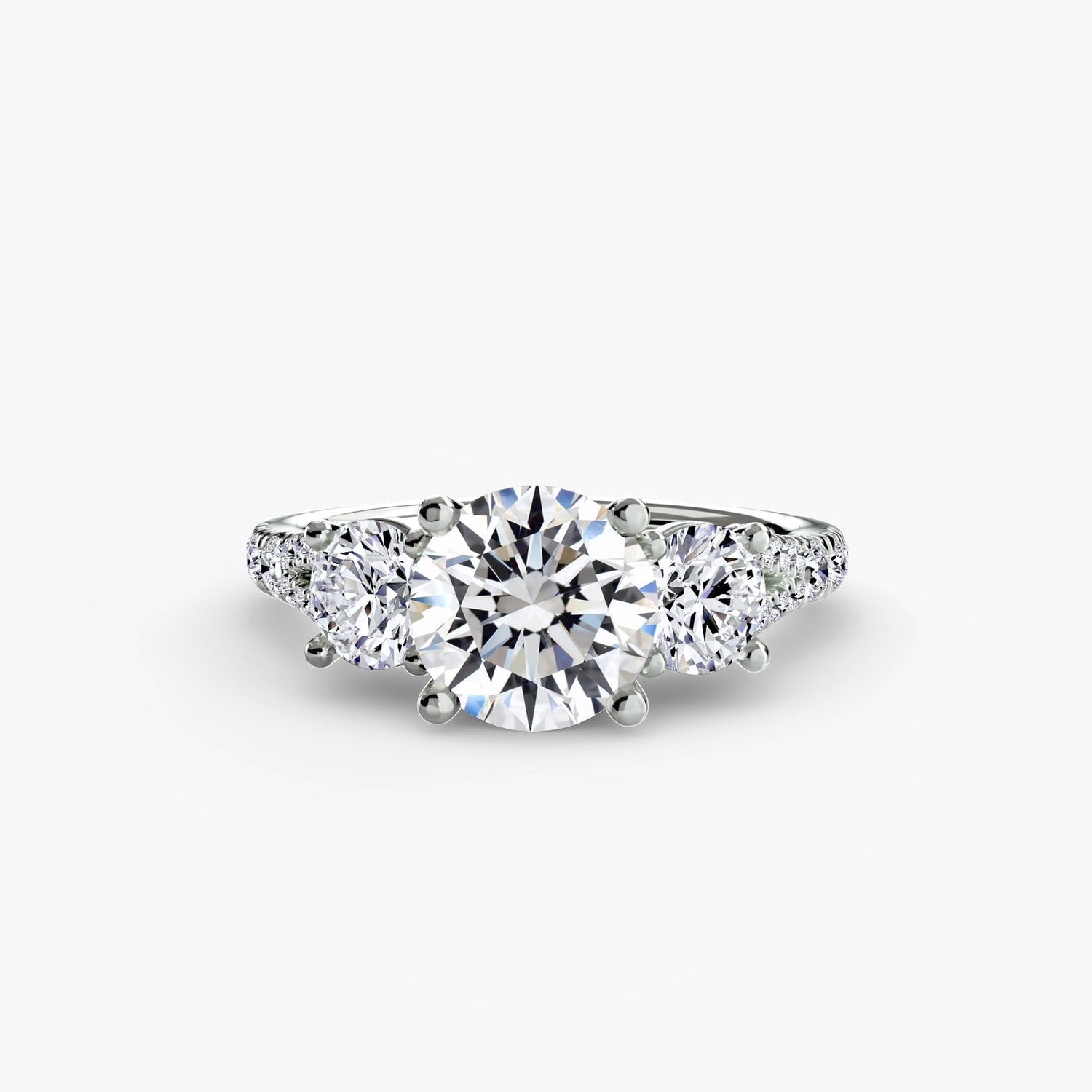 Three-Stone with Pavé Band 3