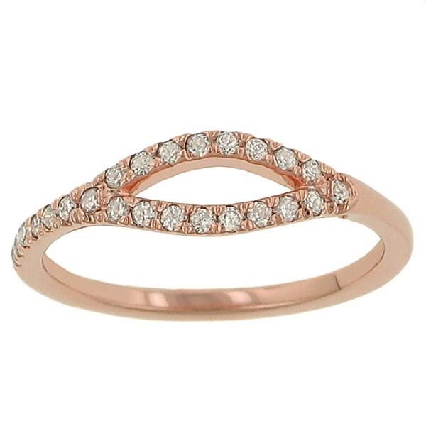 Ladies 25 Stone Round Bead Set Stackable Fashion Diamond Ring Diamond .24cttw  ||| 